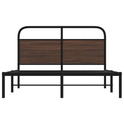 Cadre de lit sans matelas 135x190 cm chêne marron 
