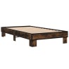 Cadre de lit sans matelas chêne fumé 90x190 cm 
