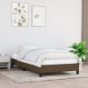 Cadre de lit sans matelas marron foncé 80x200 cm tissu 