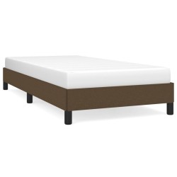 Cadre de lit sans matelas marron foncé 80x200 cm tissu 
