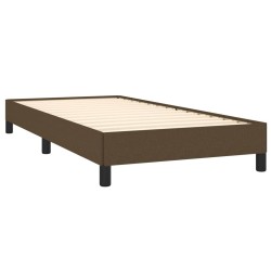 Cadre de lit sans matelas marron foncé 80x200 cm tissu 