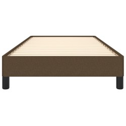 Cadre de lit sans matelas marron foncé 80x200 cm tissu 
