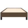 Cadre de lit sans matelas marron foncé 80x200 cm tissu 