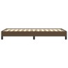 Cadre de lit sans matelas marron foncé 80x200 cm tissu 