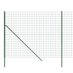 Clôture en treillis métallique vert 1,4x10 m acier galvanisé 