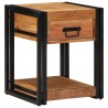 Table de Nuit 40x40x50 cm en Bois d'Acacia Massif 