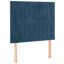 Tête de lit à LED Bleu foncé 80x5x118/128 cm Velours 