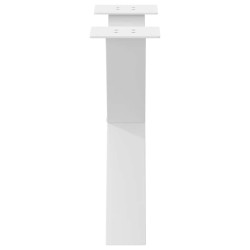 Pieds de table basse en forme de X, 2 pièces, blanc, 60 x (42-43) cm, acier 