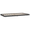 Cadre de lit sans matelas gris 90x200 cm bois de pin massif 