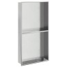 Niche de douche argenté brossé 32x62x9 cm acier inoxydable 
