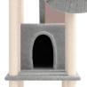 Arbre à chat avec griffoirs en sisal Gris clair 201 cm 