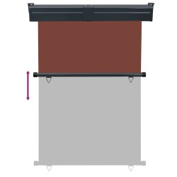 Auvent latéral de balcon 125x250 cm Marron 