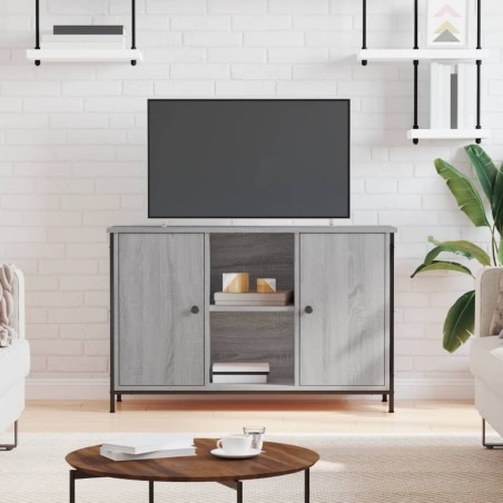 Meuble TV sonoma gris 100x35x65 cm bois d'ingénierie 