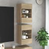 Meubles TV muraux lumières LED 2 pcs chêne sonoma 40x30x60,5 cm 