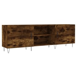 Meuble TV chêne fumé 150x30x50 cm bois d'ingénierie 
