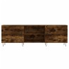 Meuble TV chêne fumé 150x30x50 cm bois d'ingénierie 