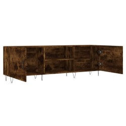 Meuble TV chêne fumé 150x30x50 cm bois d'ingénierie 