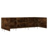 Meuble TV chêne fumé 150x30x50 cm bois d'ingénierie 