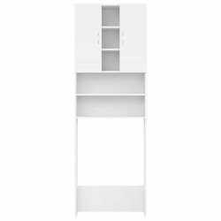 Meuble pour machine à laver Blanc 64x25,5x190 cm 