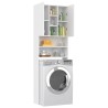 Meuble pour machine à laver Blanc 64x25,5x190 cm 