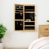 Armoire à bijoux avec miroir et éclairage LED mural 