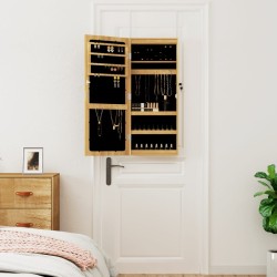 Armoire à bijoux avec miroir et éclairage LED mural 