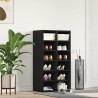 Étagère à chaussures chêne noir 54x34x100,5 cm bois ingénierie 