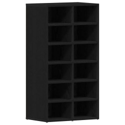 Étagère à chaussures chêne noir 54x34x100,5 cm bois ingénierie 