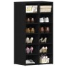 Étagère à chaussures chêne noir 54x34x100,5 cm bois ingénierie 