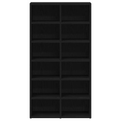 Étagère à chaussures chêne noir 54x34x100,5 cm bois ingénierie 