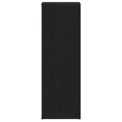 Étagère à chaussures chêne noir 54x34x100,5 cm bois ingénierie 