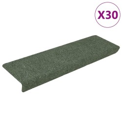Tapis d'escalier autocollant 30 pcs vert 65x21x4 cm 