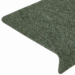 Tapis d'escalier autocollant 30 pcs vert 65x21x4 cm 
