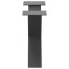 Pieds de table basse en forme de X 2 pièces Anthracite 60 x (30-31) cm Acier 