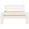 Cadre de lit sans matelas blanc 100x200 cm bois de pin massif 