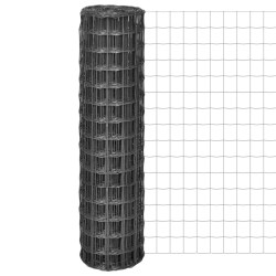 Clôture Euro Acier 10 x 1,5 m Gris 