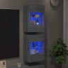 Meubles TV muraux et lumières LED 2pcs sonoma gris 40x30x60,5cm 