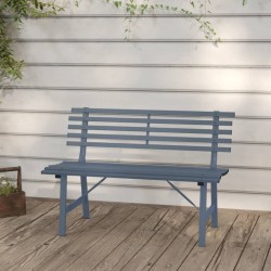 Banc de jardin 110 cm acier gris 