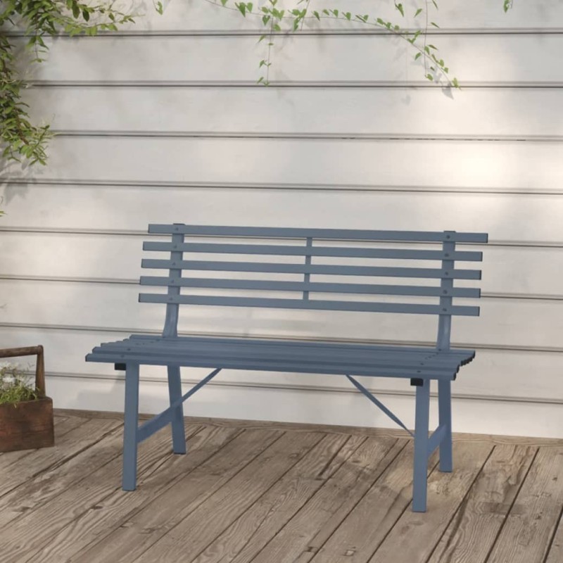 Banc de jardin 110 cm acier gris Banc de jardin 110 cm acier gris