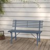 Banc de jardin 110 cm acier gris 