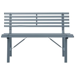 Banc de jardin 110 cm acier gris 