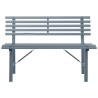 Banc de jardin 110 cm acier gris 