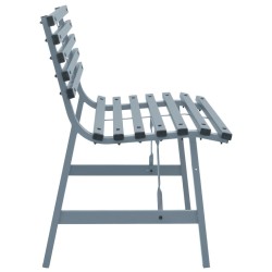 Banc de jardin 110 cm acier gris 