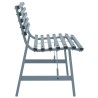 Banc de jardin 110 cm acier gris 
