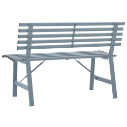 Banc de jardin 110 cm acier gris 