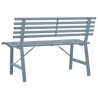 Banc de jardin 110 cm acier gris 