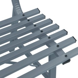 Banc de jardin 110 cm acier gris 