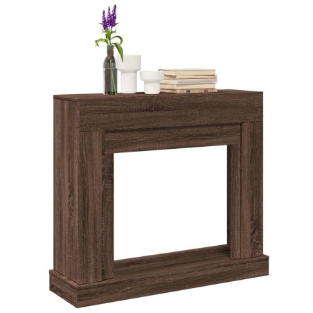 Cadre de cheminée chêne marron 100x30x87,5 cm bois d'ingénierie 