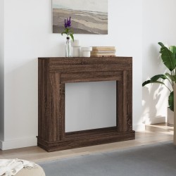 Cadre de cheminée chêne marron 100x30x87,5 cm bois d'ingénierie 