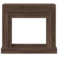 Cadre de cheminée chêne marron 100x30x87,5 cm bois d'ingénierie 